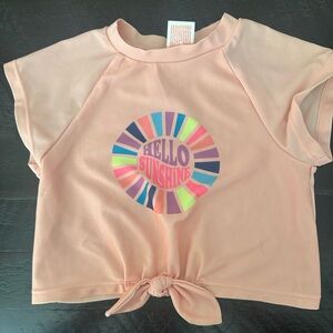 Kids Peach 'Hello Sunshine' Top